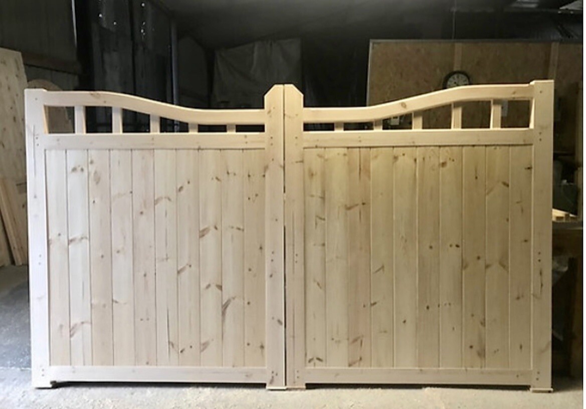 Wooden Driveway Gates Near Me Arch Top Design New Made To Measure The Angel Gate