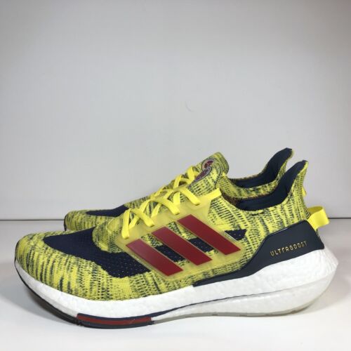 Adidas Ultraboost 21 Shoes Columbia National Team Yellow Men’s Size 12 | GZ7121 - Picture 2 of 9