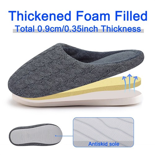 USA Unisex Non-slip Warm Plush Slippers Soft Bottom Cotton Slippers Indoor Home - Picture 5 of 22