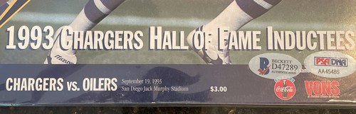 Dan Fouts & Charlie Joiner HOF Hand Signed Gameday 1985 PSA & Beckett Chargers - Picture 5 of 5