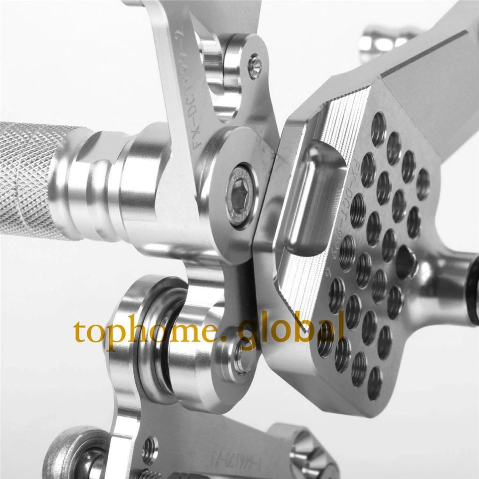 For Ducati 749 999 CNC Adjusting Rearset Footpegs Rear set Silver - Image 4 of 4