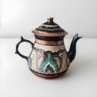  Vintage 1950 Turkish TRADITIONAL HANDMADE  COPPER TINNED TEAPOT   4.5" T  x5"w 