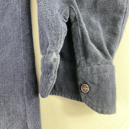 Vintage Eddie Bauer Shirt Mens Large Blue Wool Button Up Outdoors Workwear 70s - Picture 6 of 10