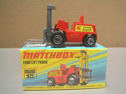Matchbox Superfast MB15 Forklift Truck Gray Forks Unpainted Hoist Mint Condition - Picture 3 of 13