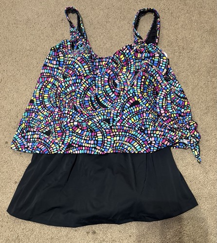 NWT Maxine of Hollywood One Piece Swimsuit Women's Size 18