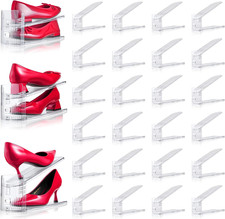 Adjustable Shoe Slots Organizer,36Pack Transparent Shoe Stackers Shoe Rack Holde