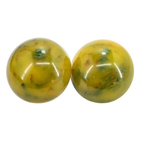 Lot Of 2 Vintage Marbled Bakelite Earrings Studs & Hoops Apple Green Tortoise - Picture 8 of 9