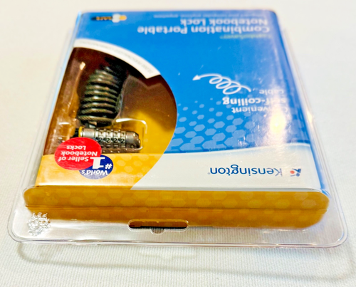 NEW Kensington Self Coiling Combination Portable Notebook Lock #K64515 - Picture 4 of 9