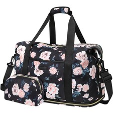 Expandable Waterproof Travel Duffle, Weekender Overnight Bag for Women Men, H...