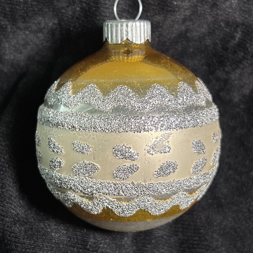 Adorno de Navidad Brite Brillante Vintage Rayas Mica EE. UU. - Imagen 5 de 5
