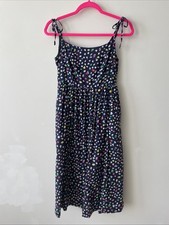 J Crew Adjustable Spaghetti Tie Strap Summer Dress Size UK 8