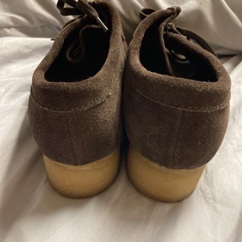 Clarks Originals Wallabee 78984 marrone scamosciato suola crepe Oxford donna US 8 M - Foto 6 di 10