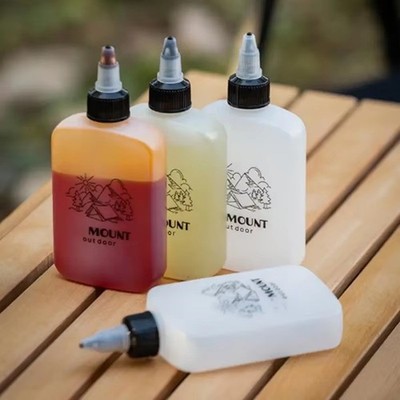 Outdoor Camping Ölspender Flasche 120ml Auslaufsicher Essigglas Quetschflasche
