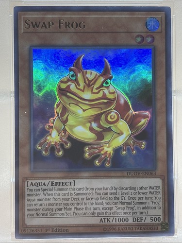 PSA 8 Swap Frog Yugioh #063 Duel Overload 1st Edition NM-MT Fast Ship - Picture 4 of 4