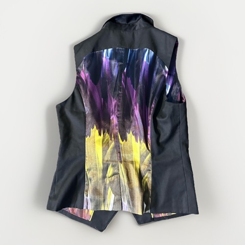 Gilet donna Ted Baker London in lana con bottoni taglia 3 raso schiena vivace collo smoking - Foto 3 di 9