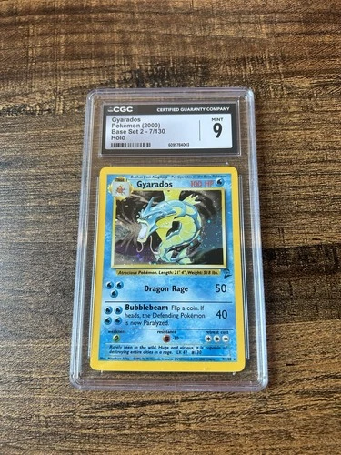 CGC 9 MINT Gyarados 2000 Base Set 2 7/130 Holo Pokemon Card