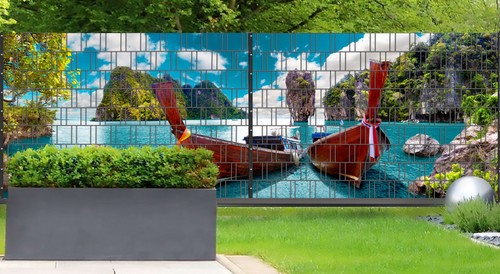 Boats - Panoramic XL Printed Protective Mats for Double Bar Mat Fence - Picture 2 of 4