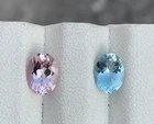 VVS 2.0 CT Natural Aquamarine & Morganite Reverse Pair Oval Cut From Nigeria