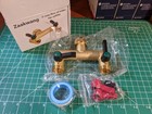 Zaakwang Brass Garden Hose Splitter 2-Way Flow of Water Tap Splitter Horizontal