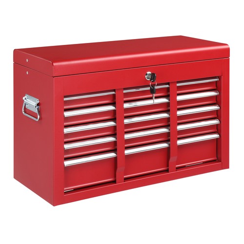 Red 5 Drawer Metal Top Chest Tool Cabinet Storage Box/Ball Bearing Runners - Picture 15 of 16
