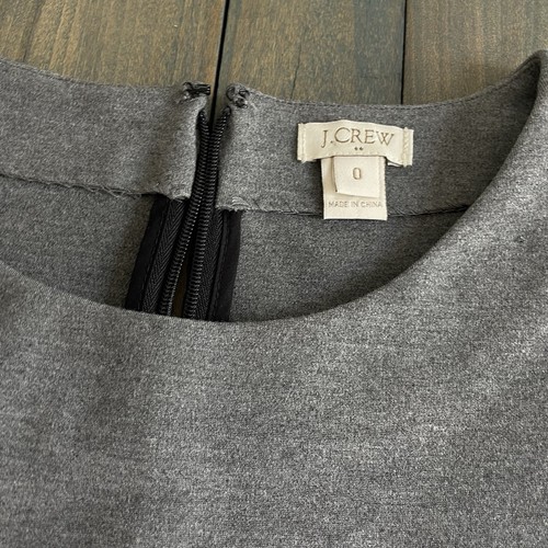 J Crew Knee Length Pencil Slim Retro Look Gray Black Stretch Dress Size 0 (A7) - Picture 5 of 12