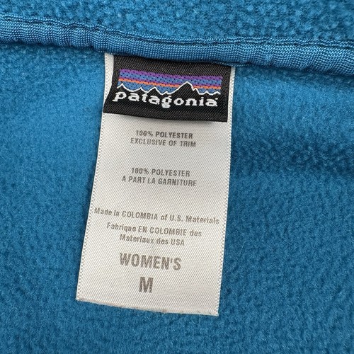 Vintage Patagonia Fleecejacke Damen Medium Full Zip Pullover Outdoor Blau - Bild 5 von 8