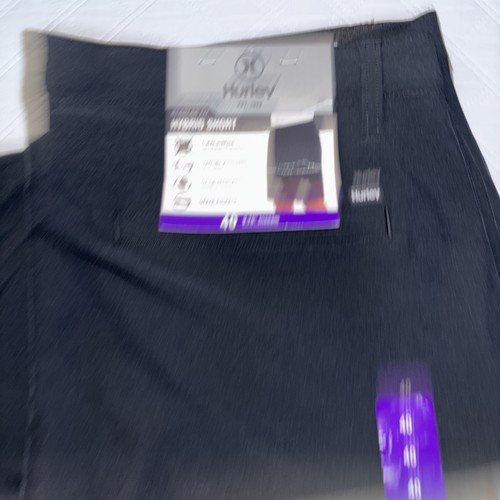 Hurley Herren normale Passform Hybrid Shorts 1841938 schwarz 40 Schrittlänge 9 in neu mit Etikett