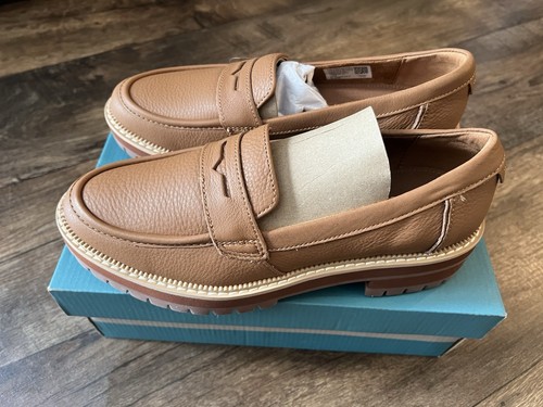 Toms Cara Leder-Loafer Damengröße 7,5 hellbraunes Leder - NEU IM KARTON - Bild 4 von 7