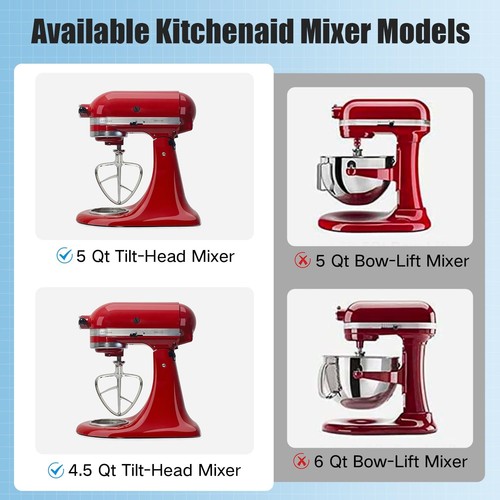 Edelstahl Paddel Aufsatz Ersatz für KitchenAid 4,5-5 Quart Ständer Mi... - Bild 7 von 7