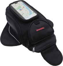 Magnetic Motorcycle Tank Bag Phone Window Oxford Rain Cover Strong Magnets Strap