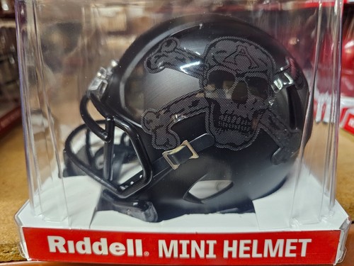 ARMY BLACK KNIGHTS SKULL CROSSB TRIBUTE NCAA Mini Speed Football Helmet RIDDELL - Picture 4 of 6