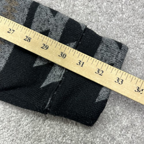 Levi's Reverse Fleece Cardigan Mens XL Geometric Southwest Button Black Gray - Picture 13 of 16