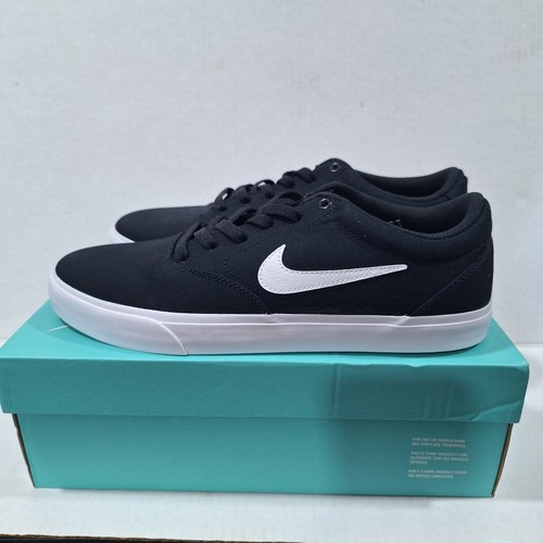 Nike SB Charge Canvas Skate Sneakers Black / White Shoes CD6279-002 Size 11.5 NW - Picture 2 of 16