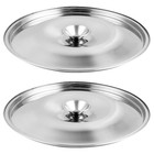2pcs Edelstahl Deckel Ersatzdeckel für Jar Pot Pan Metal Wasserhalter Deckel