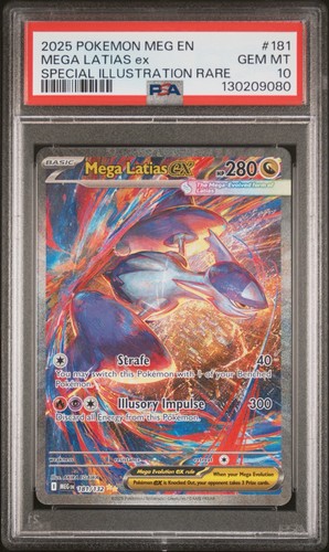 PSA 10 Mega Latias Ex Special Illustration Rare #181 Mega Evolution 2025 POP 3