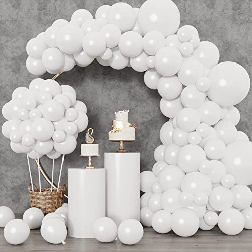 129pcs Balloons Different Sizes 18 12 10 5 Inch for Garland Arch,Party White - Picture 2 of 7