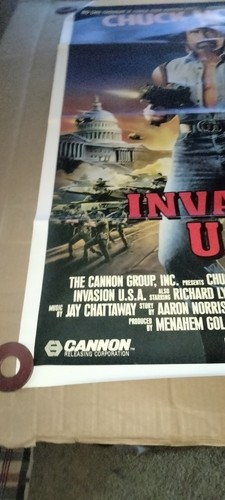 Invasion U.S.A (1985) One Sheet Movie Poster - 27 x 41 S/S- -Chuck Norris - Picture 9 of 24
