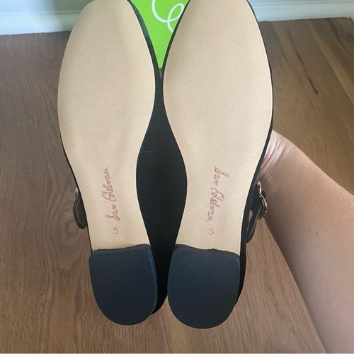 Sam Edelman Michaela Mary Lane Flat in Black Velvet 5 - Picture 7 of 8