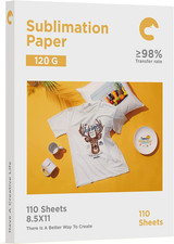 Hiipoo Sublimation Paper 8.5X11 Inch, Work with Sublimation Ink and E