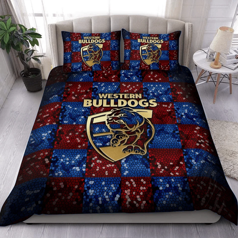 Western Bulldogs Bedding Set Double Queen Single SPORT Doona Quilt Duvet Cover
