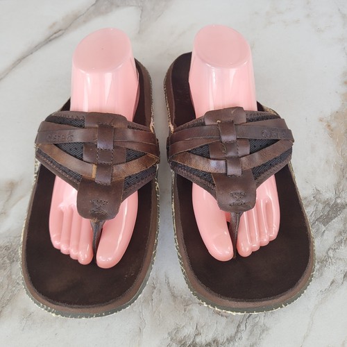 Cushe MANUKA WRAP cuir SLIDES homme taille 12 marron - Photo 6/14