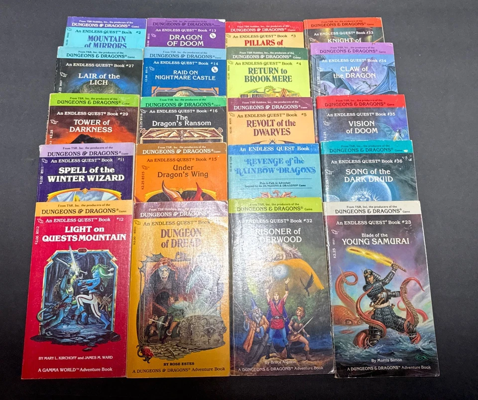 Lote de 24 livros antigos TSR 1983 Dungeons & Dragons Endless Quest no total - Imagem 2 de 4