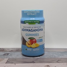 Natures Truth Ashwagandha Gummies Restore Unwind Tropical Flavor 60 CT 1/26