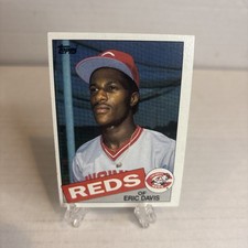 1985 Topps #627 Eric Davis Cincinnati Reds Rookie Card RC. rookie card picture