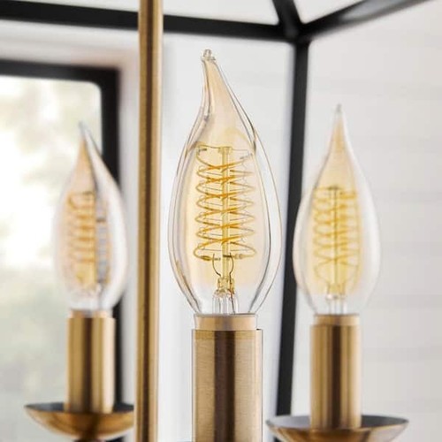 EcoSmart 60-Watt Equivalent B11 Dimmable E12 Candelabra LED Bulb Amber (6-Pack) - Picture 4 of 12