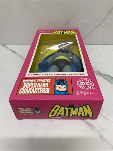 Figura Vinilo Suave Juguete Sofubi Medicom Retro DC Comics Batman 10 pulgadas CAJA DAÑADA - Imagen 10 de 12