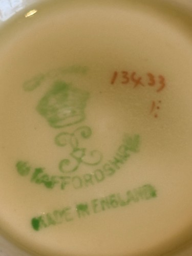 Crown Staffordshire Teacup And Saucer With Yellow And Orange Flowers - Picture 5 of 8