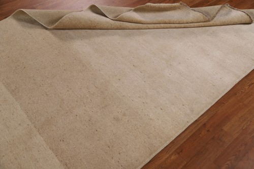 Handmade Gabbeh-Style Area Rug 5x8 Ft Contemporary Wool Carpet Solid Modern Rug - Picture 15 of 19