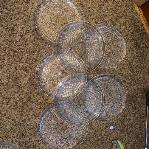 7 Anchor Hocking Wexford Round Serving Platter  12 Inch plus 2 w/Chips 9 total