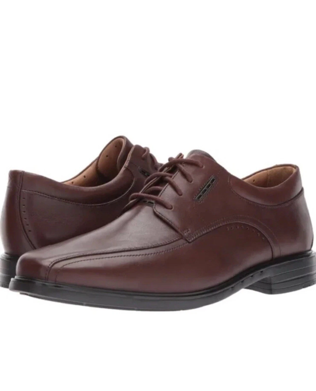 Scarpe formali Clarks da uomo Unkenneth Way in pelle marrone UK 8 G 42